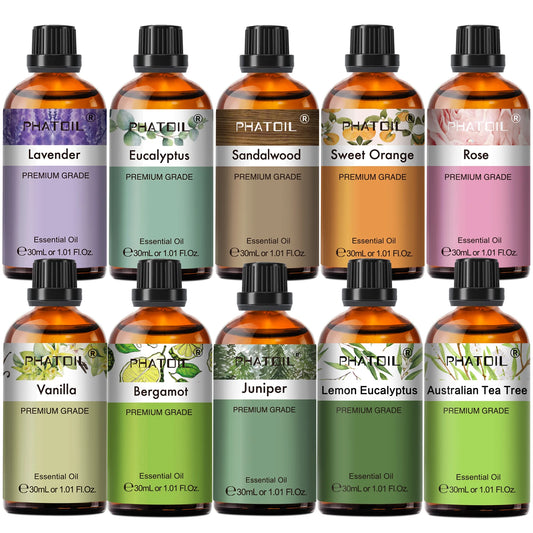Aromatherapy Pure Essential Oils – Calming Fragrance 30ml (Jasmine, Bergamot, Eucalyptus)